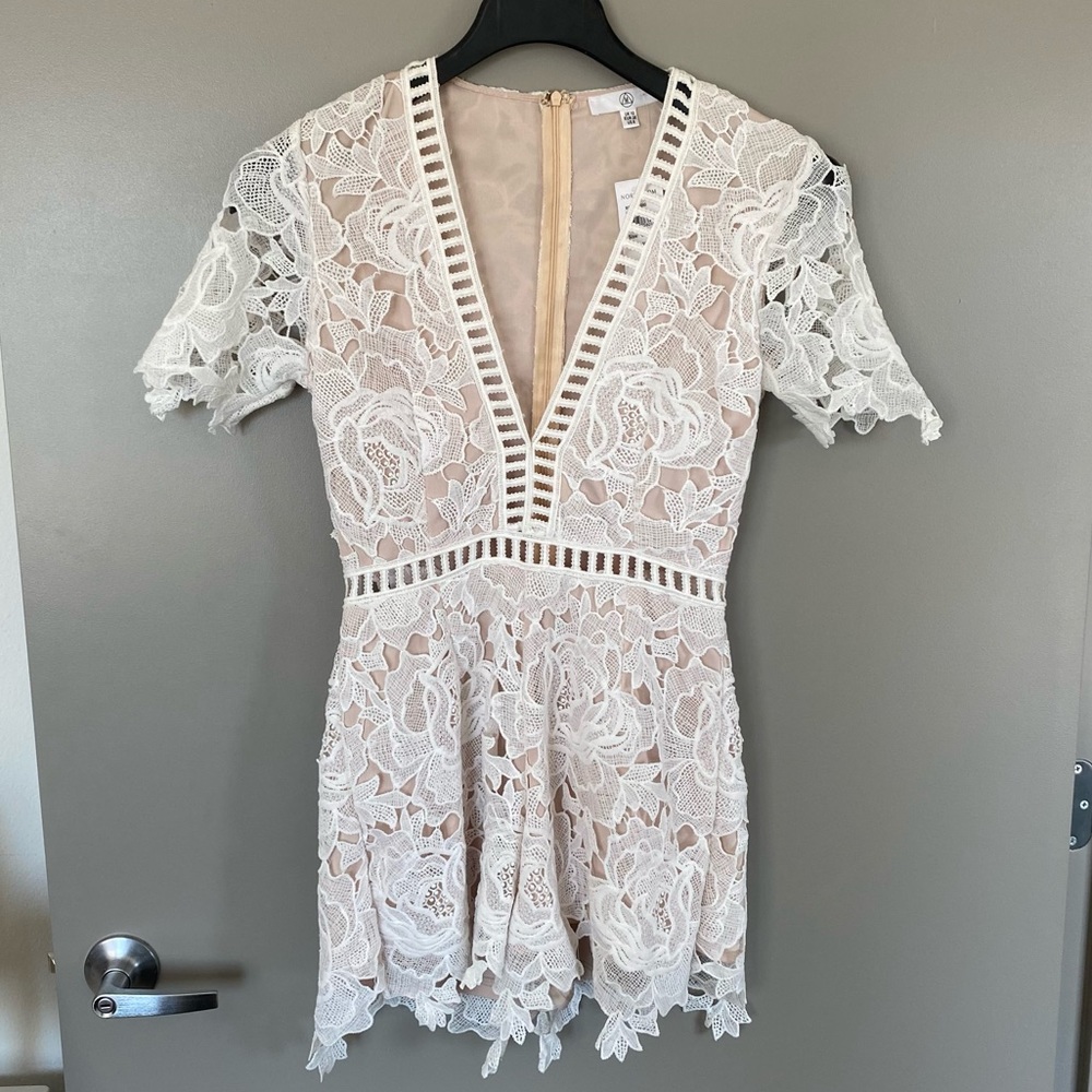 Nordstrom White V-Neck Dress